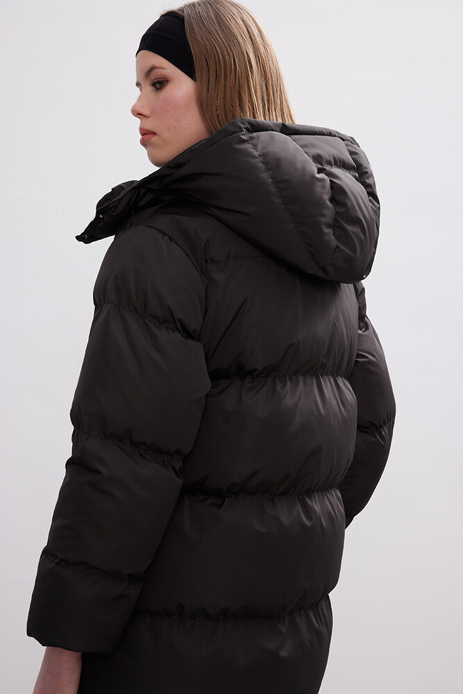 BE BLUE - ANTRASİT ÇIKARILABİLİR KAPÜŞONLU MONT