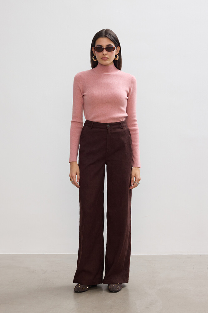 BE BLUE - KAHVERENGİ FİTİLLİ KADİFE PANTOLON