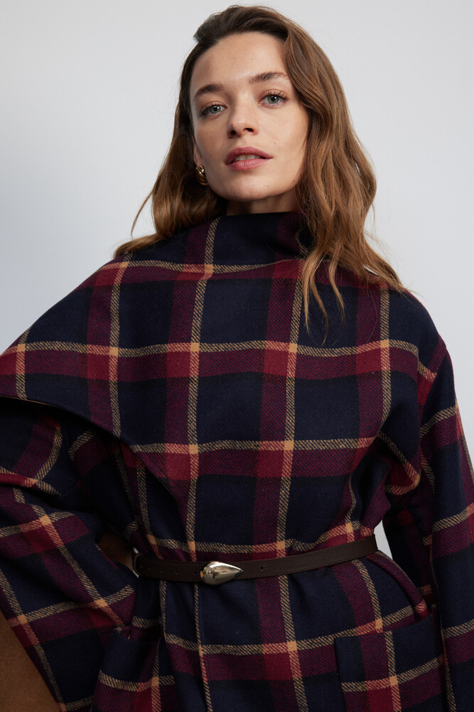 BE BLUE - KAHVERENGİ GOLD DAMLA TOKALI DERİ KEMER