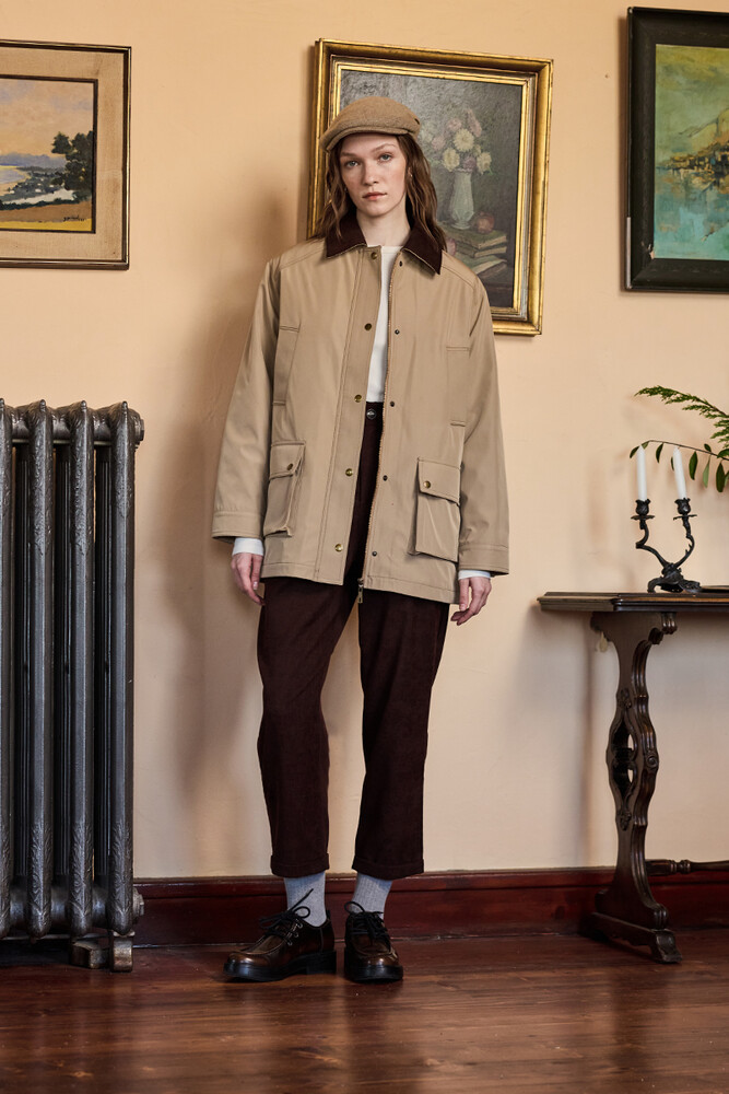 BE BLUE - KAHVERENGİ KADİFE BİNİCİ PANTOLON