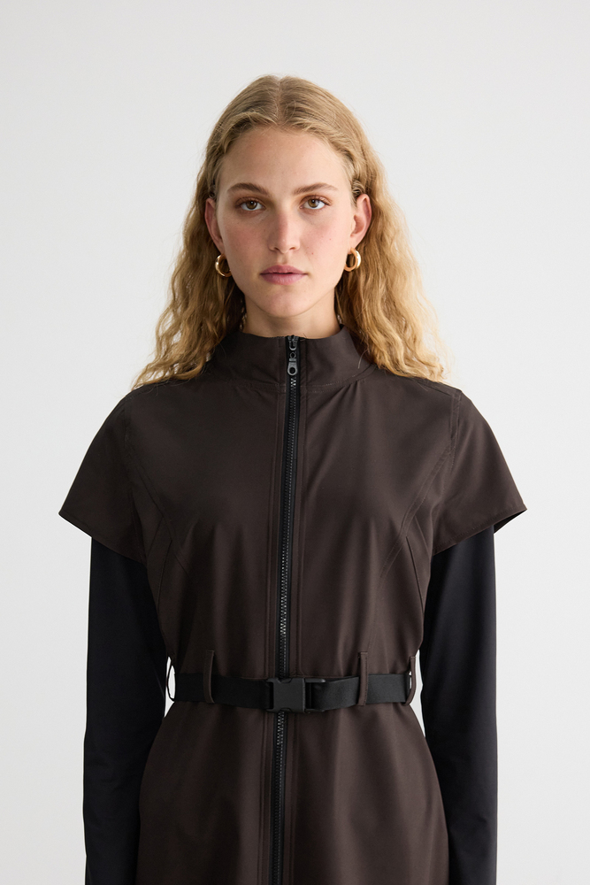 BE BLUE - KAHVERENGİ KEMER DETAYLI MAYO