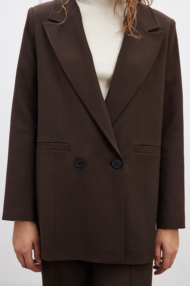 BE BLUE - KAHVERENGİ KLASİK BLAZER