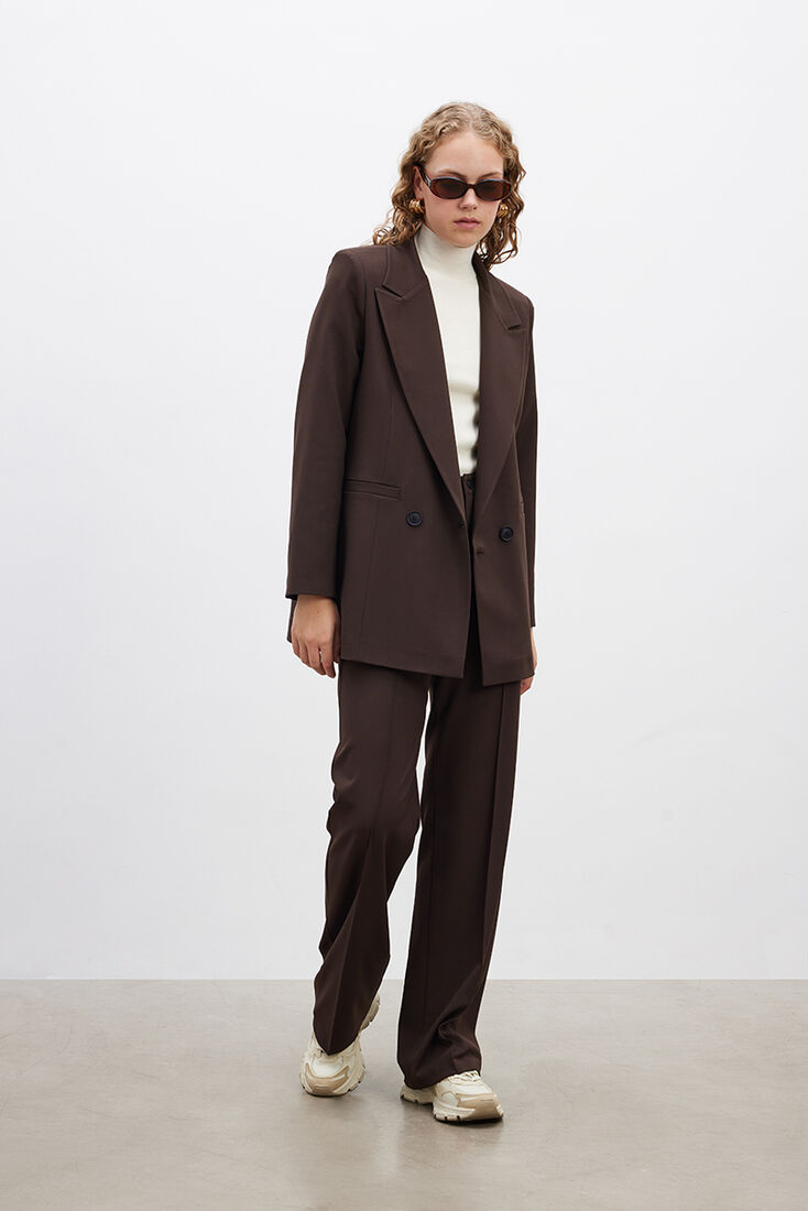 KAHVERENGİ KLASİK BLAZER · 2