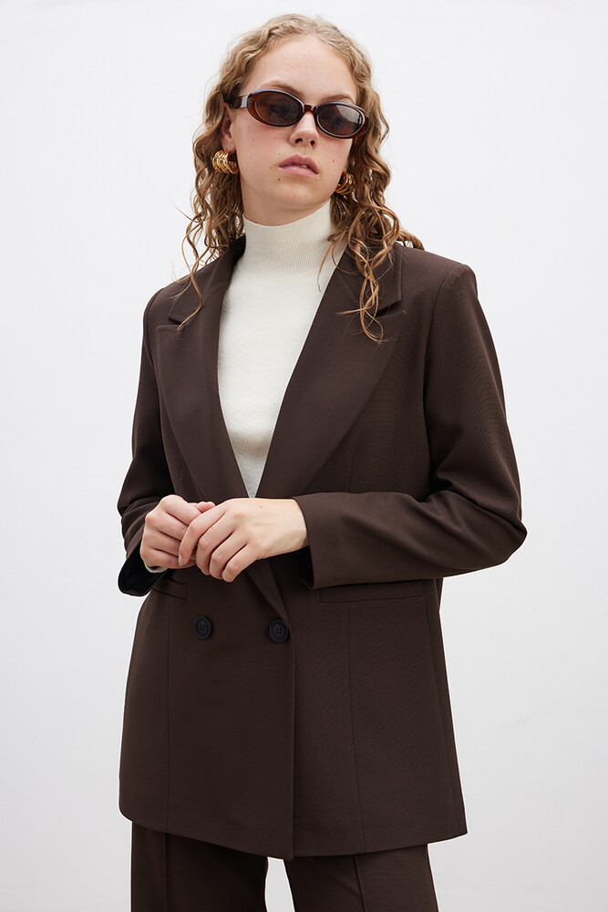 BE BLUE - KAHVERENGİ KLASİK BLAZER