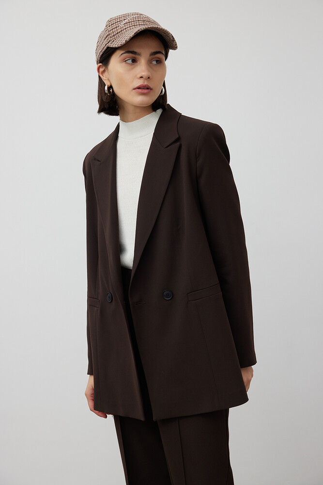 BE BLUE - KAHVERENGİ KLASİK BLAZER