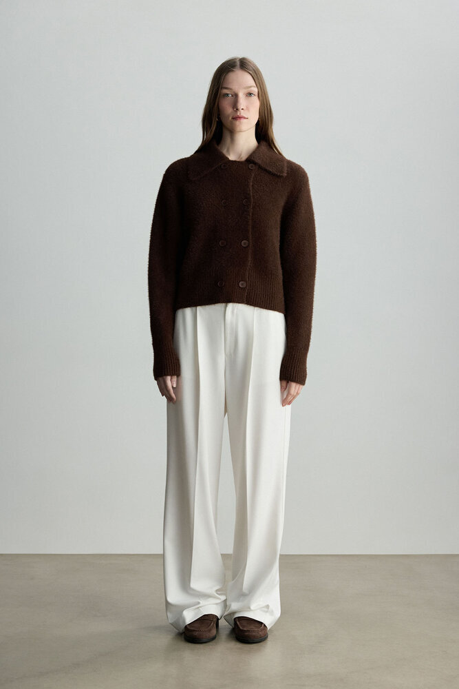 BE BLUE - KAHVERENGİ KRUVAZE KISA HIRKA