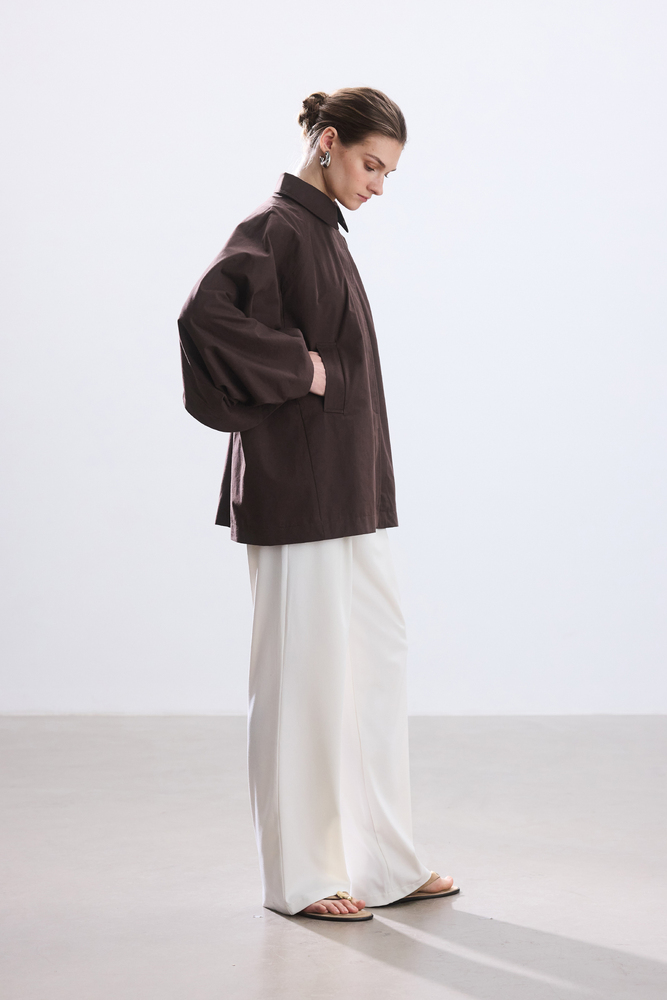 BE BLUE - KAHVERENGİ PELERİN TRENÇKOT