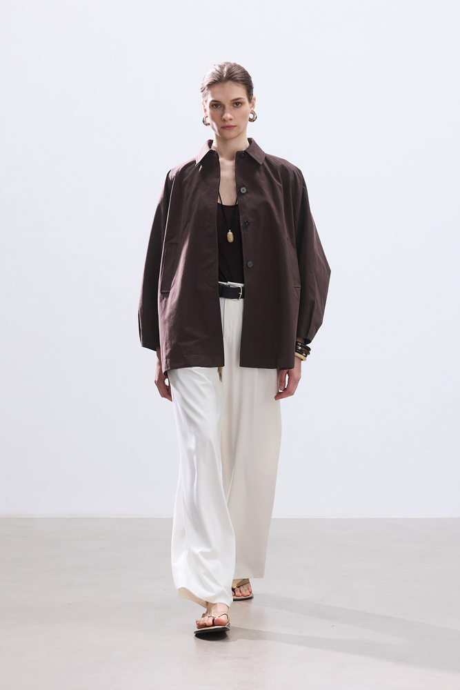 BE BLUE - KAHVERENGİ PELERİN TRENÇKOT