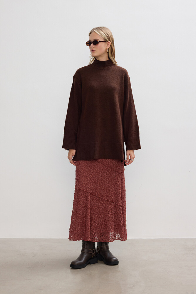 BE BLUE - KAHVERENGİ SOFT KAZAK