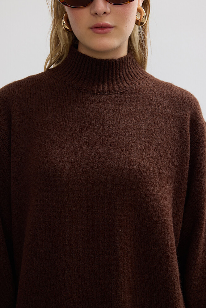 BE BLUE - KAHVERENGİ SOFT KAZAK