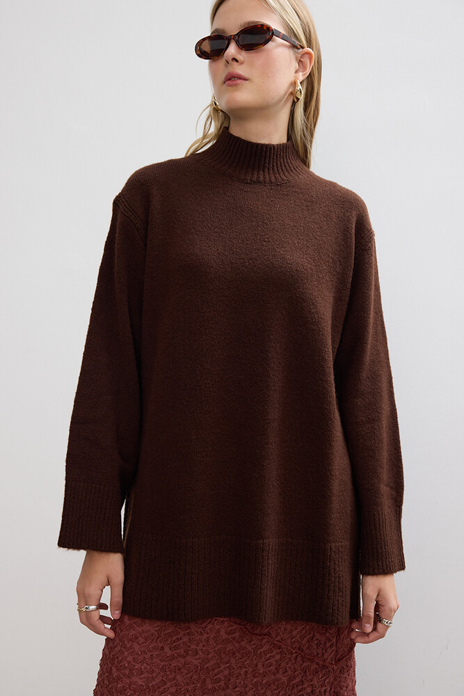 BE BLUE - KAHVERENGİ SOFT KAZAK