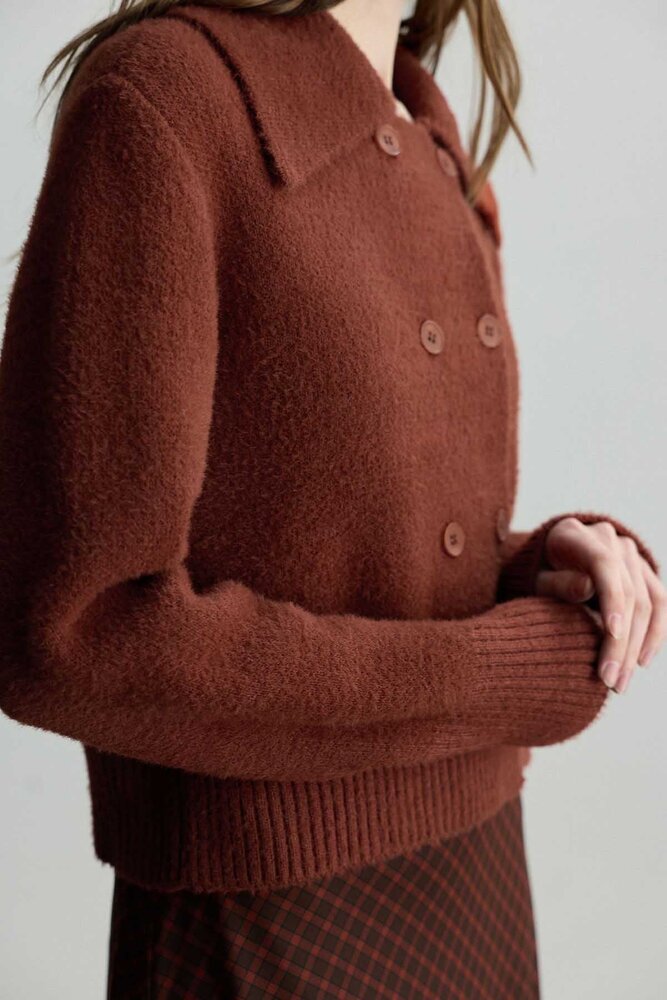 BE BLUE - KİREMİT KRUVAZE KISA HIRKA