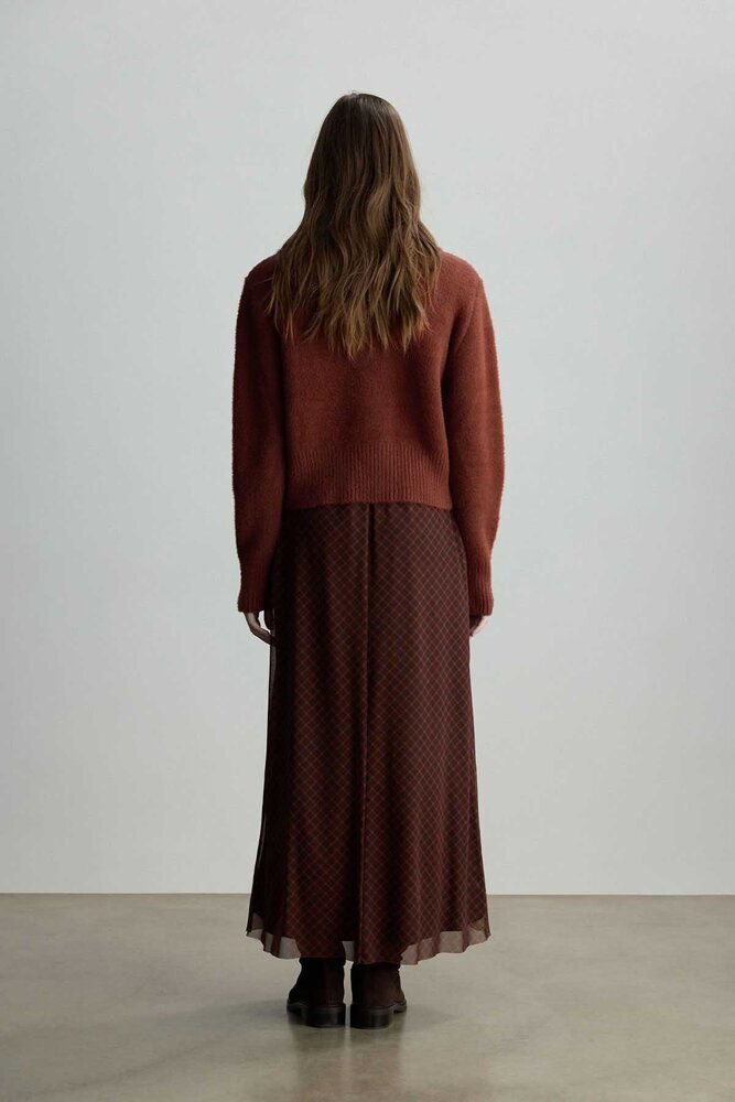 BE BLUE - KİREMİT KRUVAZE KISA HIRKA