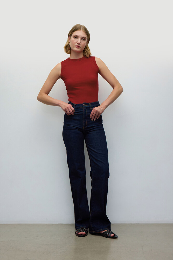 BE BLUE - KIRMIZI FİTİLLİ ÜST