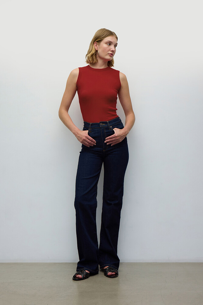 BE BLUE - KIRMIZI FİTİLLİ ÜST