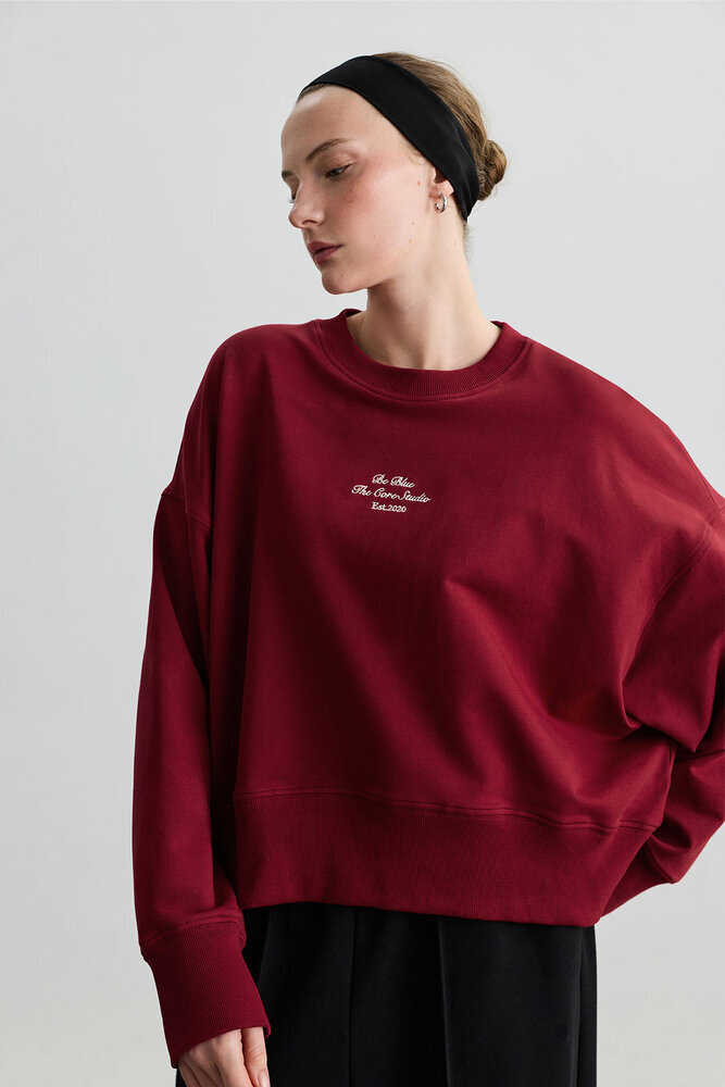 KIRMIZI OVERSIZE BOXY SWEATSHIRT - Thumbnail
