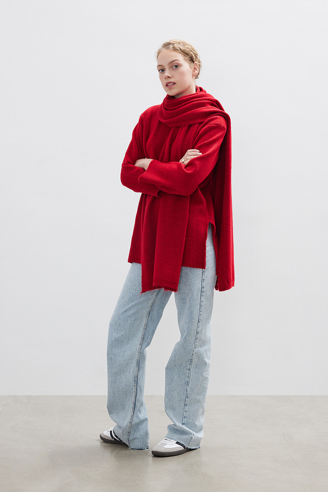 BE BLUE - KIRMIZI SOFT KAZAK