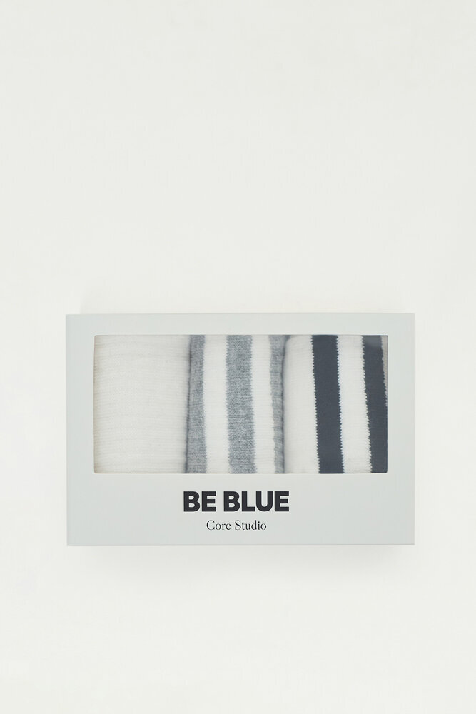 BE BLUE - KLASİK ÇİZGİLİ ÇORAP SETİ