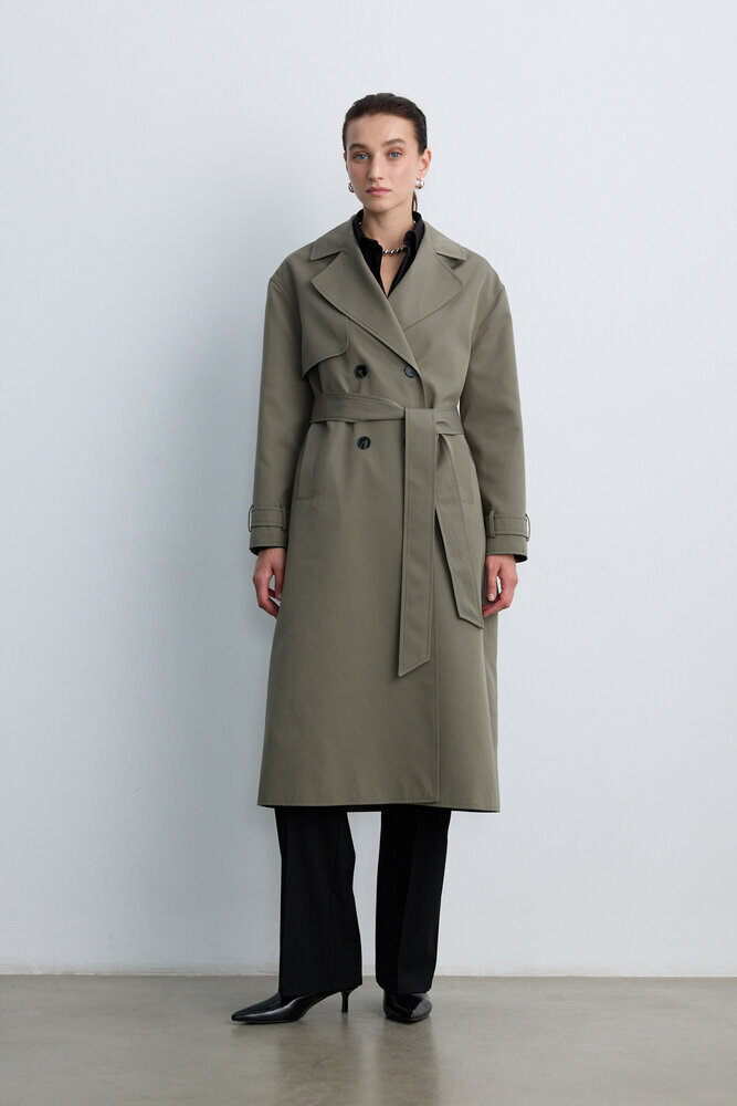 BE BLUE - KOYU ÇAĞLA UZUN CAPSULE TRENÇKOT