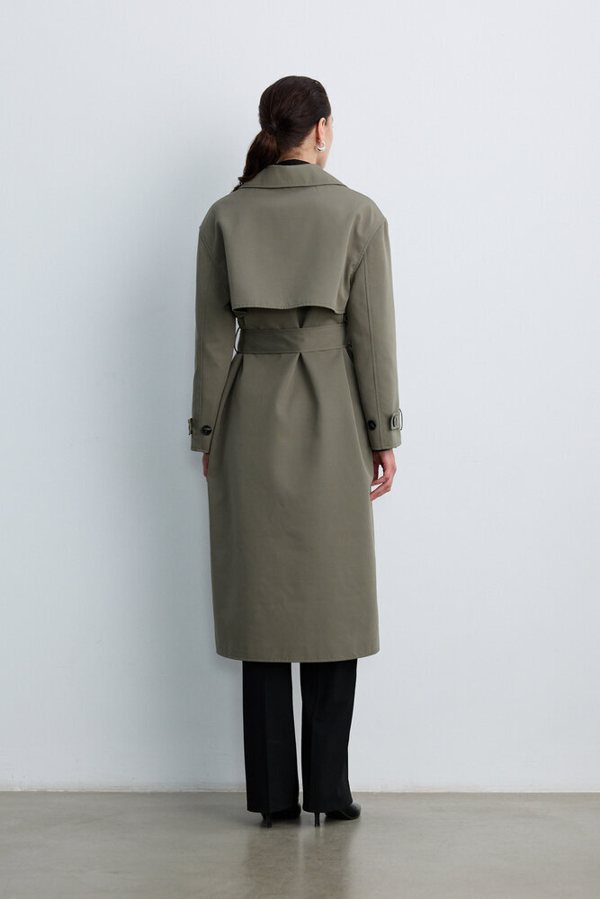 BE BLUE - KOYU ÇAĞLA UZUN CAPSULE TRENÇKOT