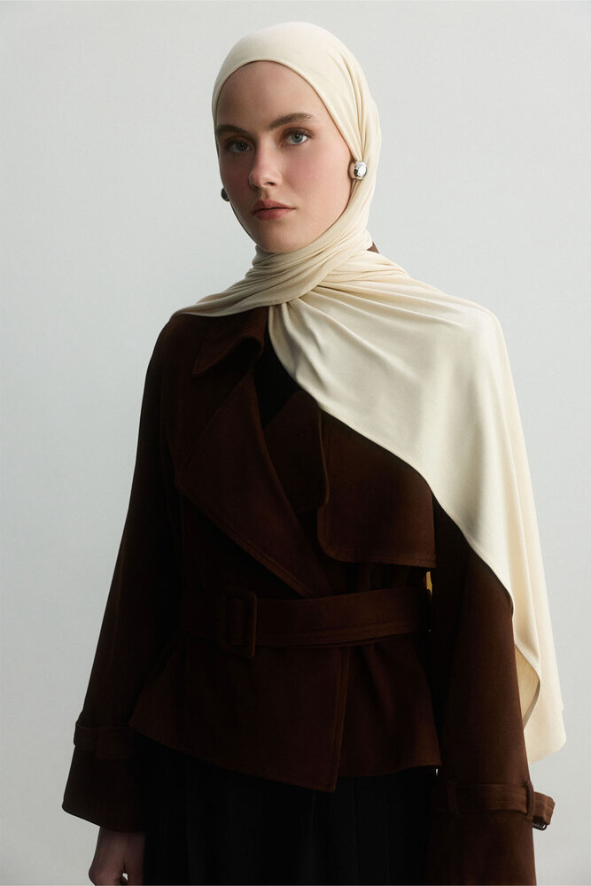 BE BLUE - KREM BAMBU PENYE ŞAL