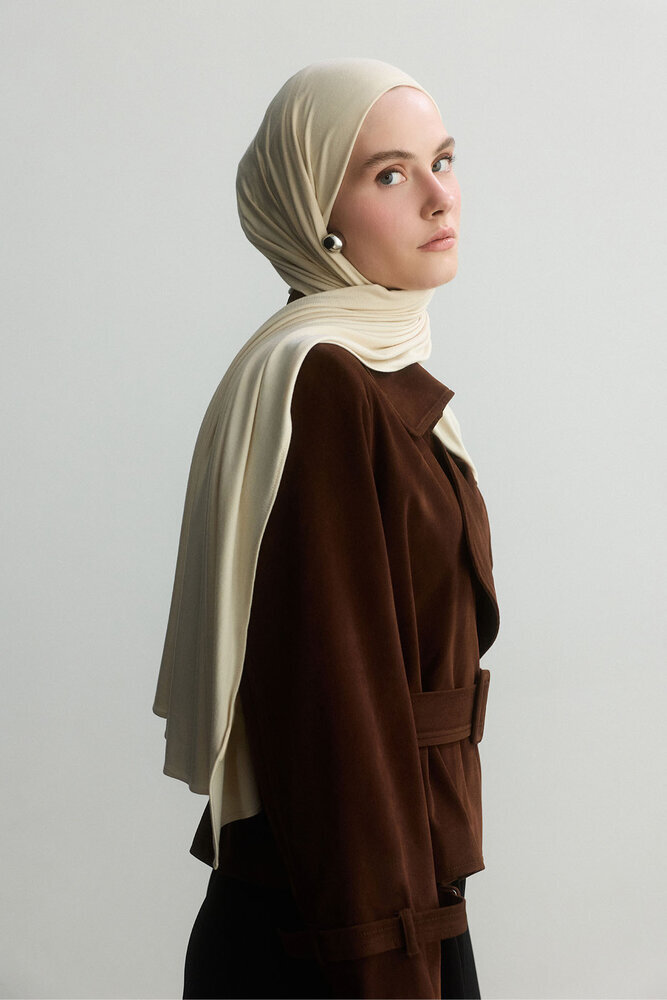 BE BLUE - KREM BAMBU PENYE ŞAL