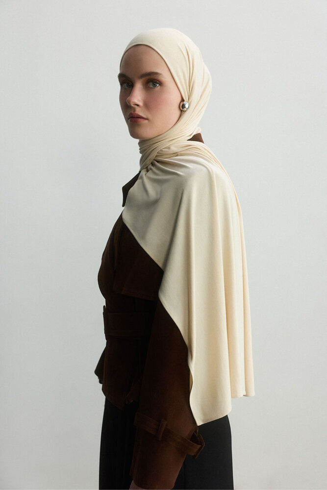 BE BLUE - KREM BAMBU PENYE ŞAL