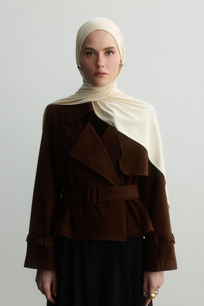 BE BLUE - KREM BAMBU PENYE ŞAL