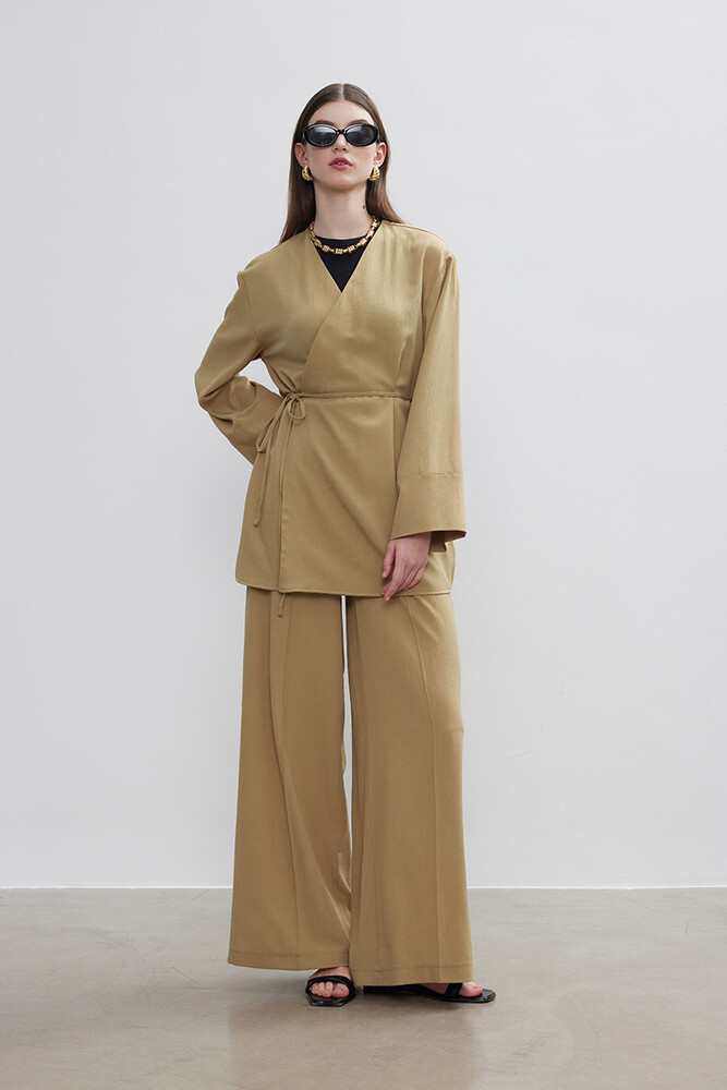 BE BLUE - KUM BAĞCIKLI KRUVAZE BLUZ (1)