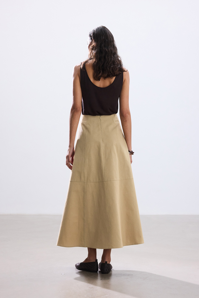 BE BLUE - KUM DİKİŞ DETAYLI PAMUKLU ETEK