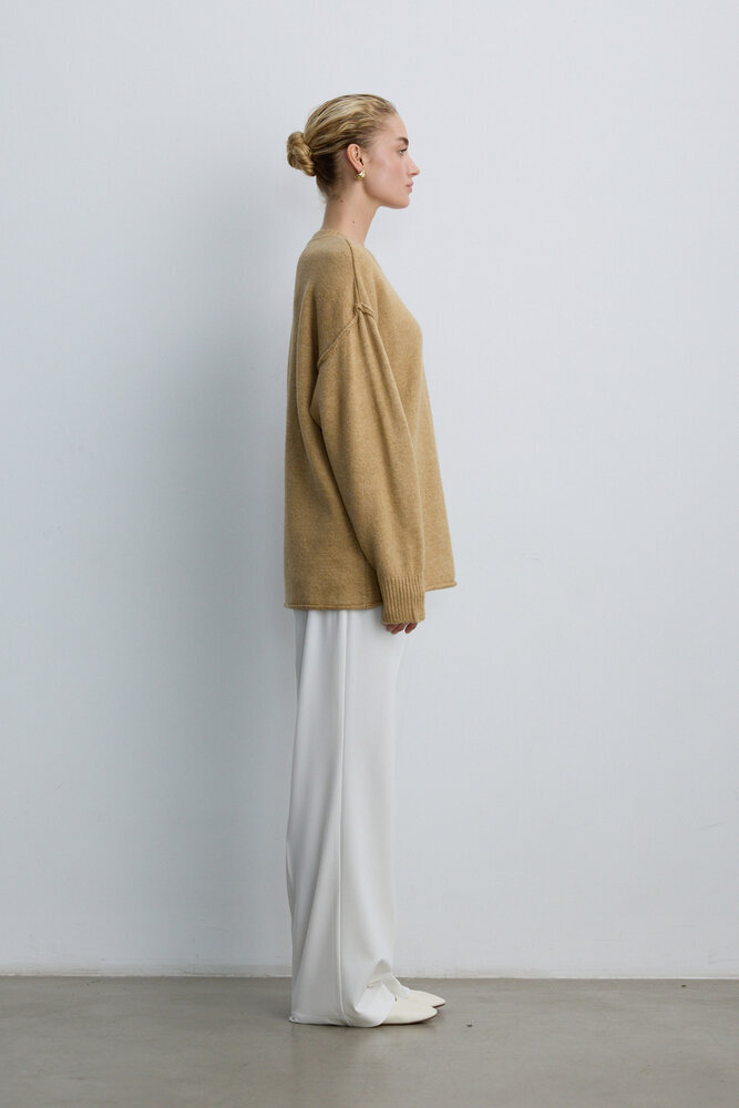 BE BLUE - KUM DİKİŞ DETAYLI TRİKO KAZAK