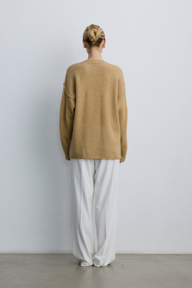 BE BLUE - KUM DİKİŞ DETAYLI TRİKO KAZAK