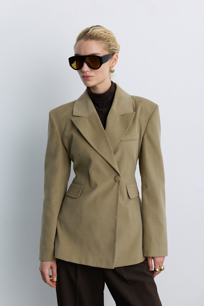 BE BLUE - KUM KADİFE BLAZER (1)