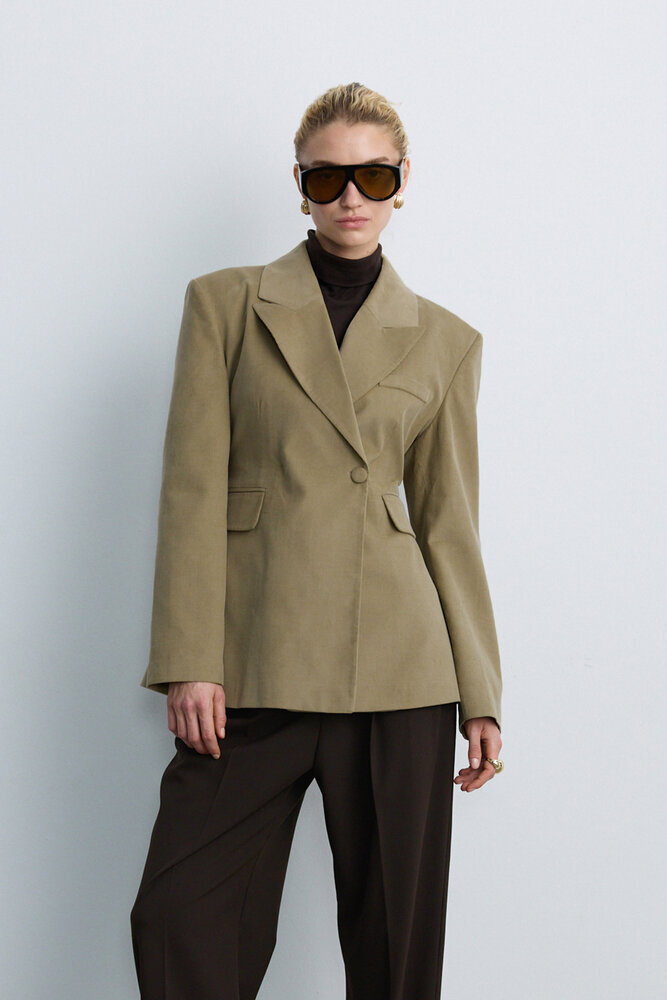 BE BLUE - KUM KADİFE BLAZER