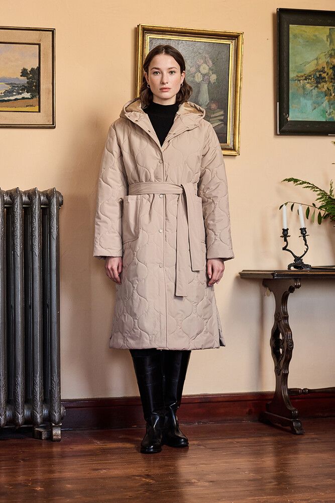 BE BLUE - KUM UZUN KAPİTONE MONT