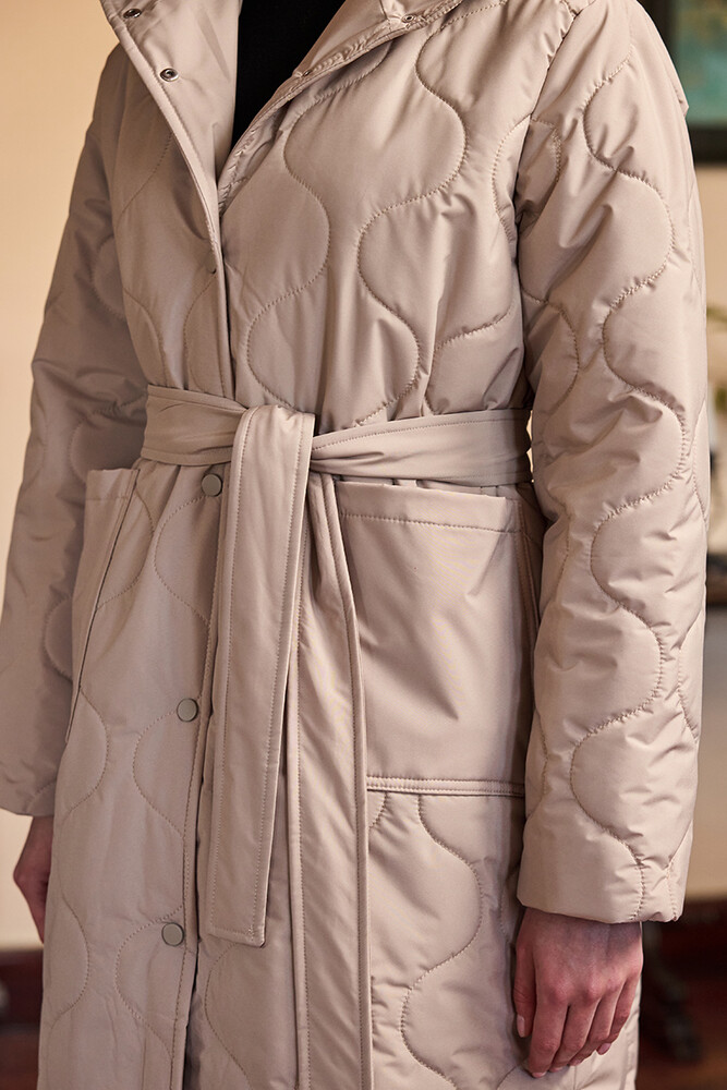 BE BLUE - KUM UZUN KAPİTONE MONT