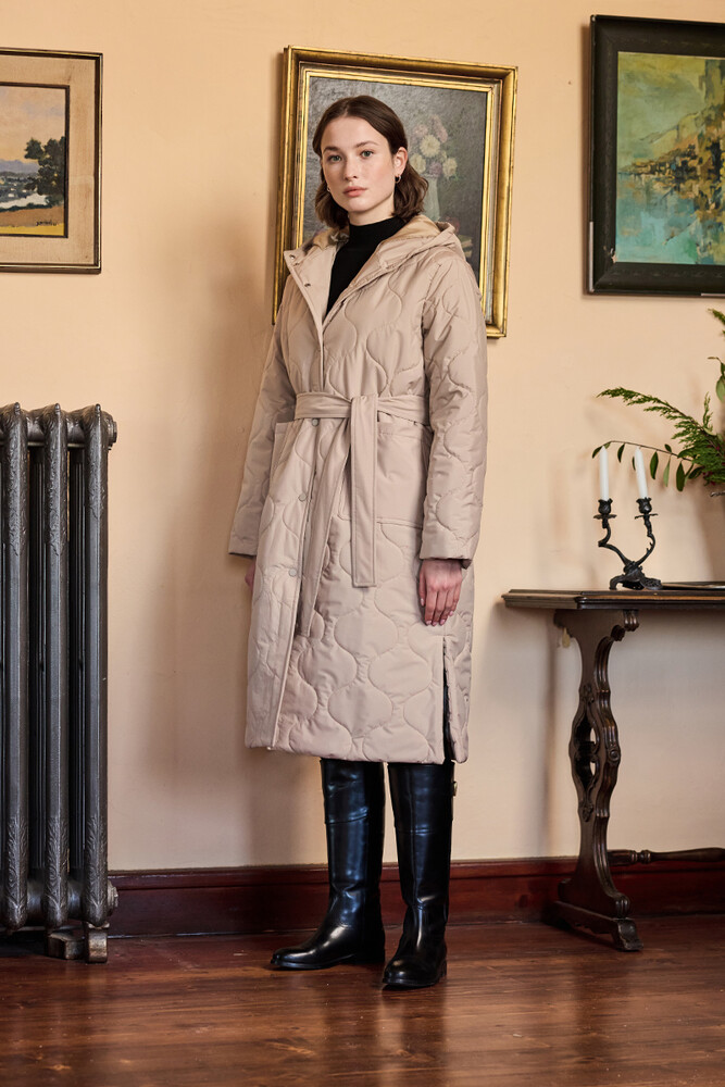 BE BLUE - KUM UZUN KAPİTONE MONT