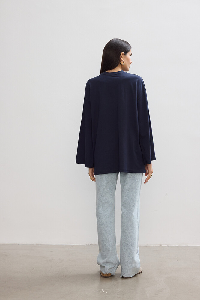 BE BLUE - HEALTH AND SPORTS UZUN KOLLU T-SHIRT