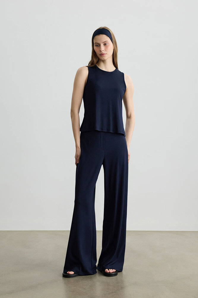 BE BLUE - LACİVERT BELİ LASTİKLİ PANTOLON