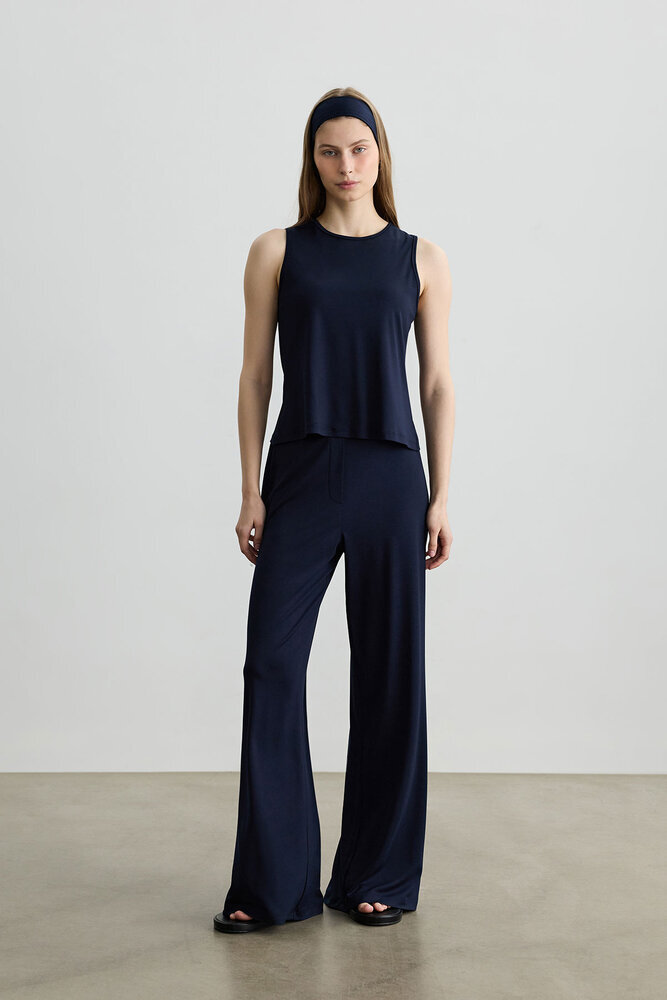 BE BLUE - LACİVERT BELİ LASTİKLİ PANTOLON (1)