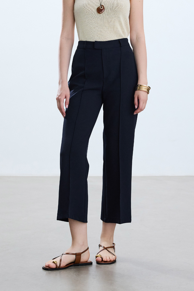 BE BLUE - LACİVERT FLARE PANTOLON