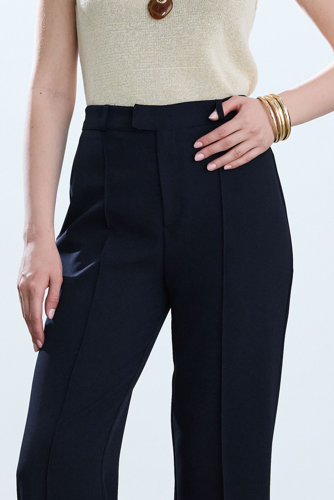 BE BLUE - LACİVERT FLARE PANTOLON