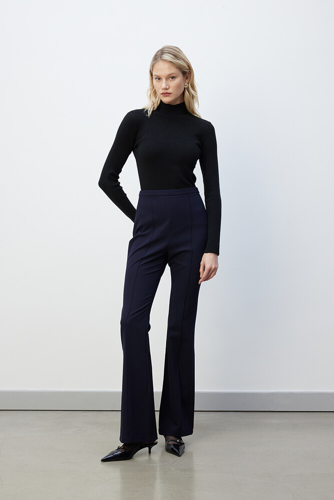 BE BLUE - LACİVERT İSPANYOL PAÇA PANTOLON