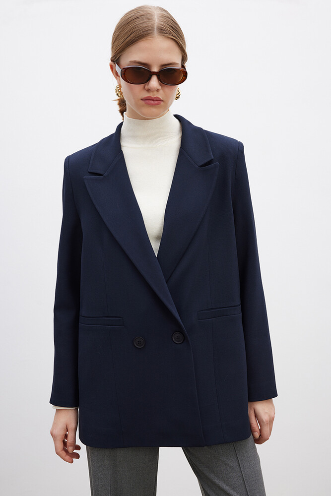 BE BLUE - LACİVERT KLASİK BLAZER