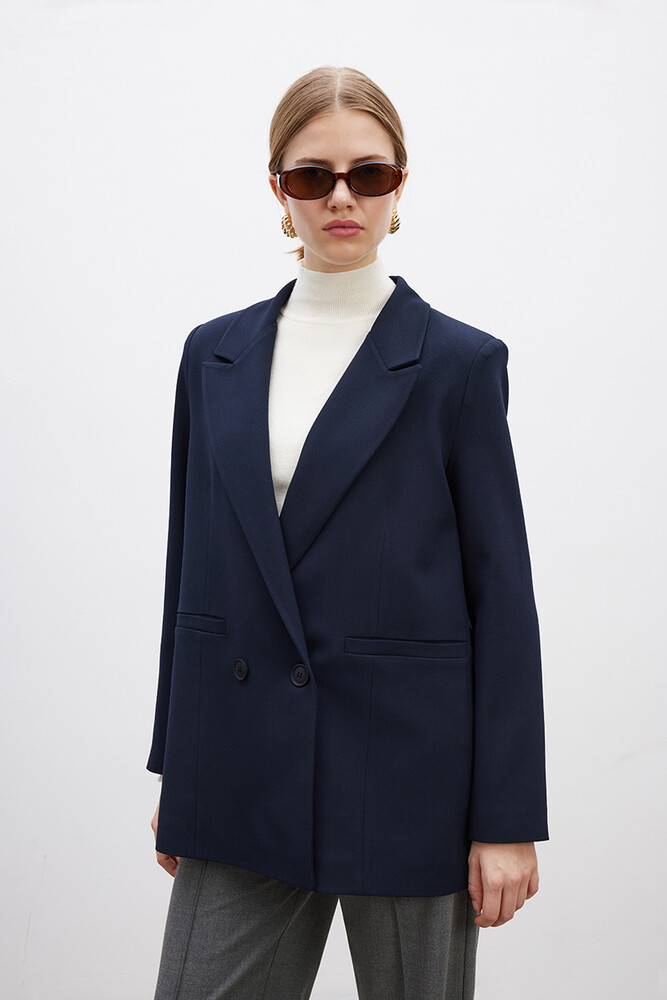 BE BLUE - LACİVERT KLASİK BLAZER