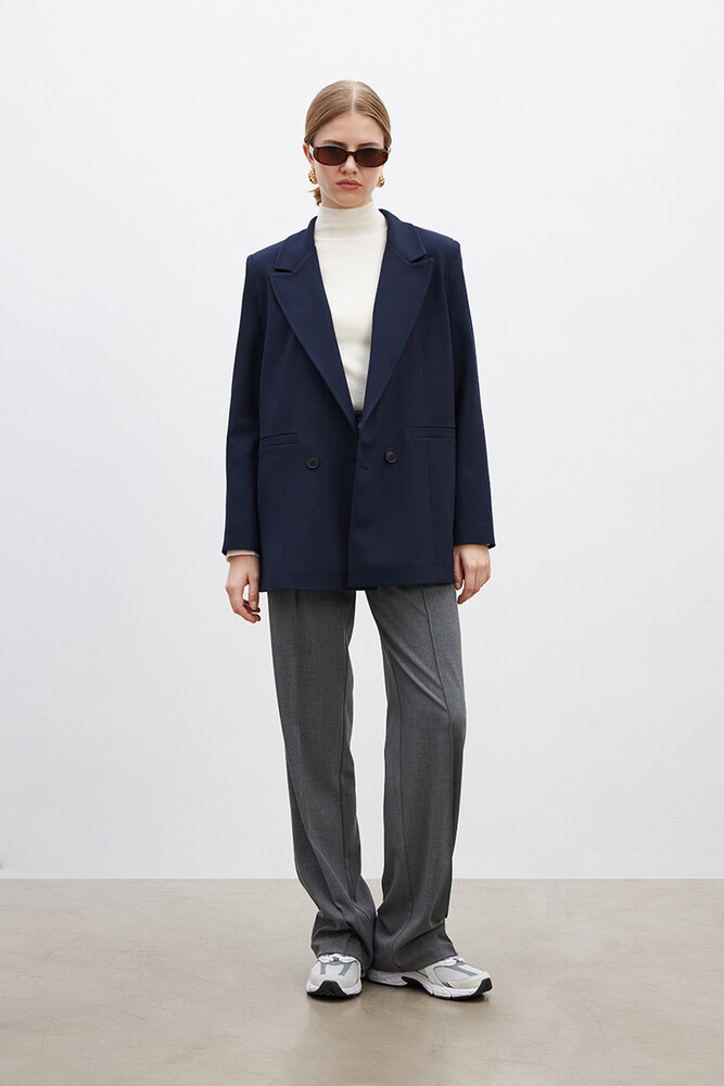BE BLUE - LACİVERT KLASİK BLAZER