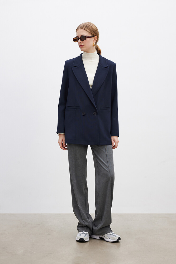BE BLUE - LACİVERT KLASİK BLAZER