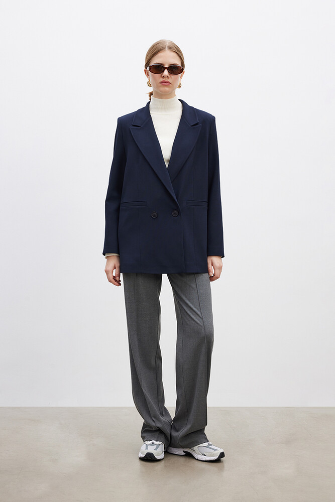 BE BLUE - LACİVERT KLASİK BLAZER