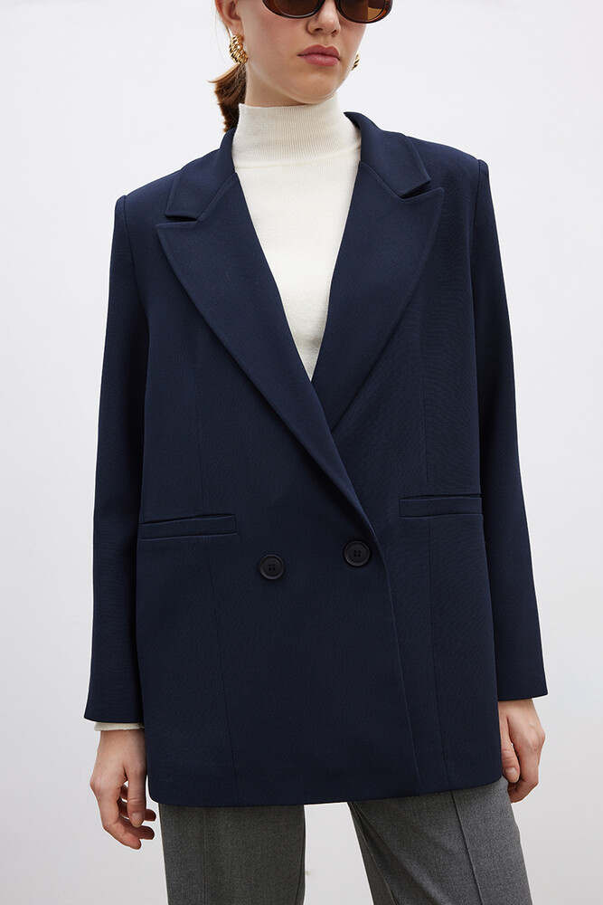 BE BLUE - LACİVERT KLASİK BLAZER
