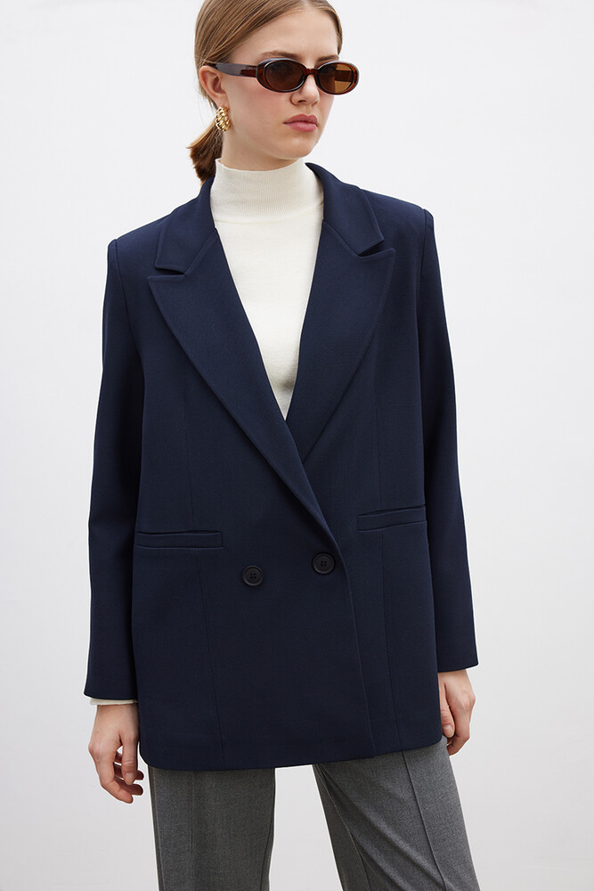BE BLUE - LACİVERT KLASİK BLAZER